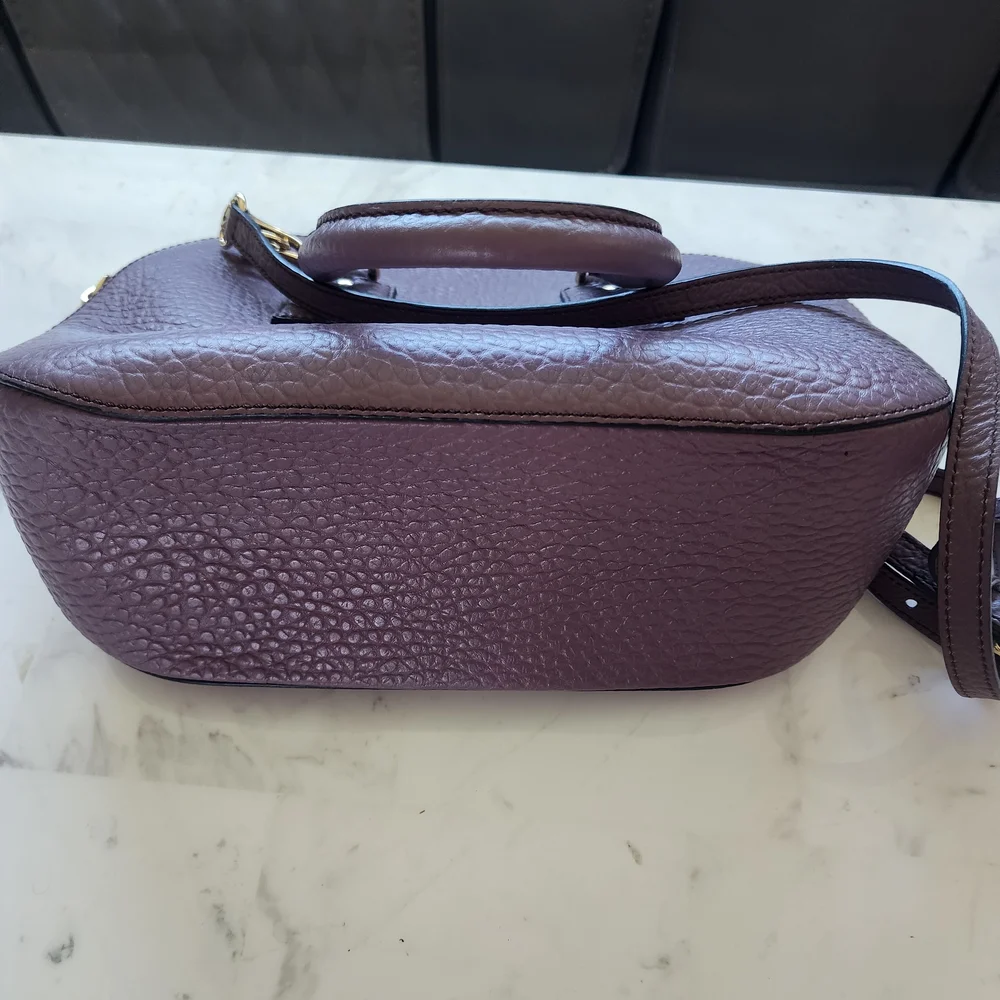 Burberry Purple Leather Women's Bag 275 - Picture 3 of 8
